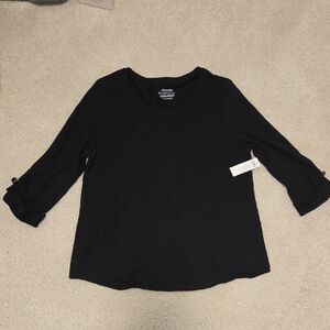 NWT Chico's Ultimate Tee Black 3/4 Sleeve